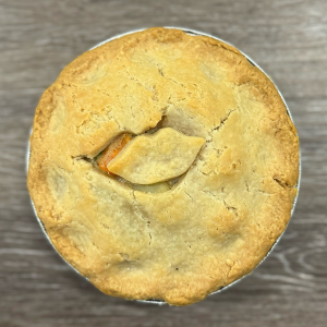 pie with lips shaped carving